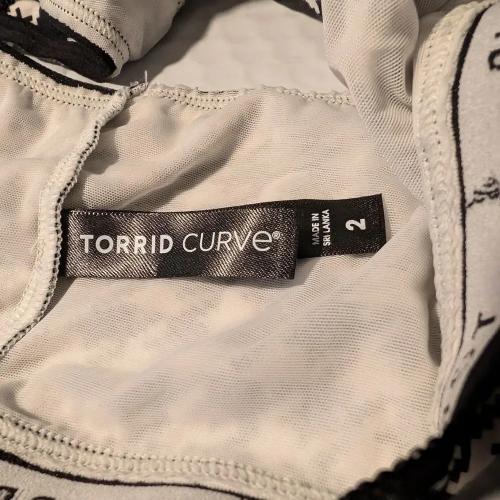 Women's Torrid Lightly Lined Rib Henley Bralette, Size 2